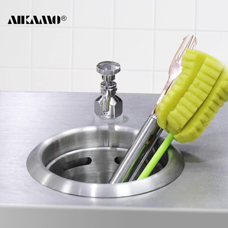 Aikamo吧台长流水304不锈钢水槽