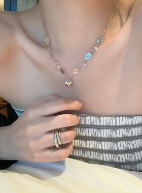 EmoPluto「甜酷狙击」韩系爱心锁骨链辣妹风夏日项链吊坠2026新款