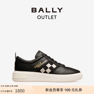 巴利男士 BALLY 6239633 官方正品 黑色皮革运动鞋