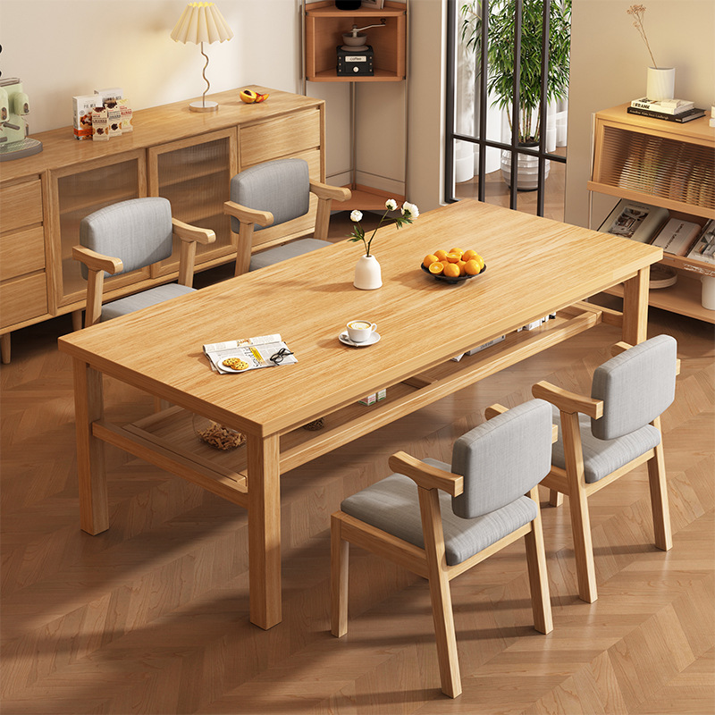 实木茶桌椅组合一桌五椅茶台泡茶桌简约办公室新中式阳台大板茶桌