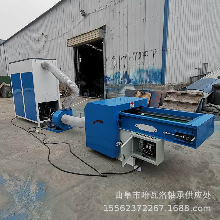 简易沙发抱枕冲包机螺丝棉公仔棉开棉机双工位布娃娃充棉机