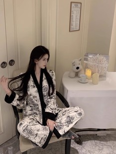 珊瑚绒 睡衣女海岛绒2023秋冬新款 富美大小姐 家居服加绒加厚冬季