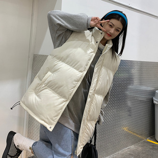 马甲男冬棉服女无袖 外套羽绒棉马甲情侣保暖坎肩定制团购印字logo