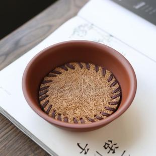 潮州手拉朱泥壶承红泥养壶垫 玩物集 紫砂壶干泡台工夫茶具茶壶托