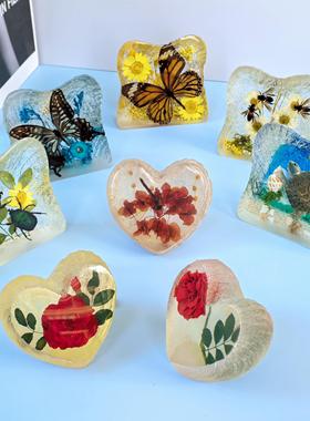 创意北欧ins风花朵昆虫动物树脂摆件饰品生日礼物男女朋友礼品