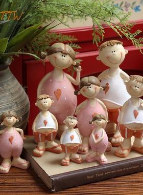 夏日甜心情侣树脂客厅卧室书房摆件甜蜜粉桃人字拖家居礼物装饰