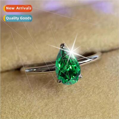 Europe HJewelry Hundred Sparkling Emerald Teardrop Faceted C