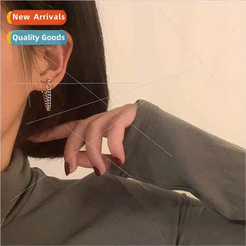 After hanging S925 silver needle punk tanium steel small rou