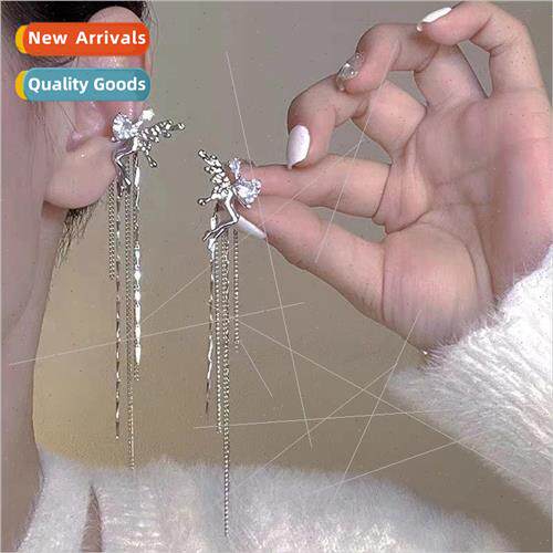 Elf angel whout ear holes ear clip earrings 2023 new tassel