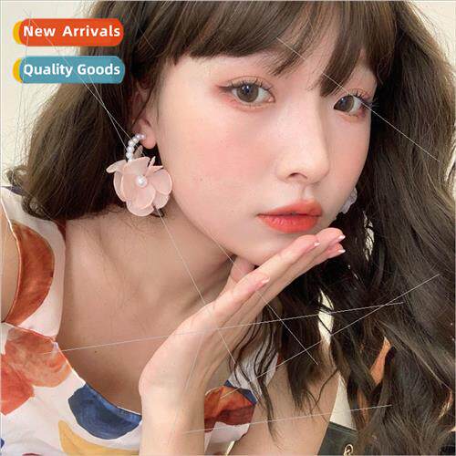 Flower Fairy Pearl Earrings Female Sense Mori ins Sweet Earr