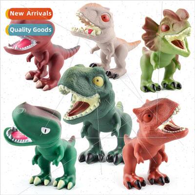 Children soft plastic cartoon dinosaur simulation rotatable