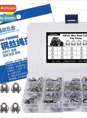 32pcs boxed stainless steel wire rope clevis chuck u-shape l