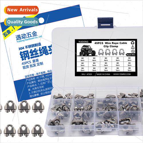 32pcs boxed stainless steel wire rope clevis chuck u-shape l