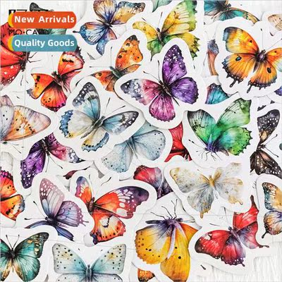 Boxed Stickers Butterfly Flower Vintage Butterfly Handbook M