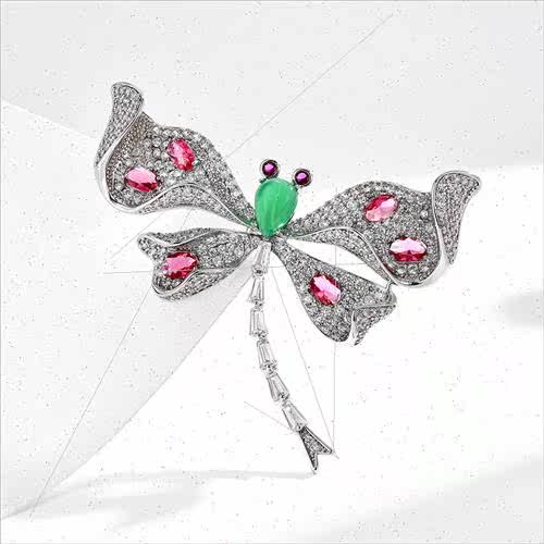 Europe elegant exquise retro dragonfly coat brooch anti-trav