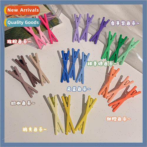 Colorful dopamine hairpin female side clip bangs duckbill on