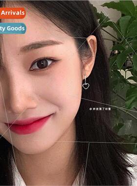 New niche simple cute small earrings silver girls love earri