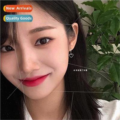 New niche simple cute small earrings silver girls love earri