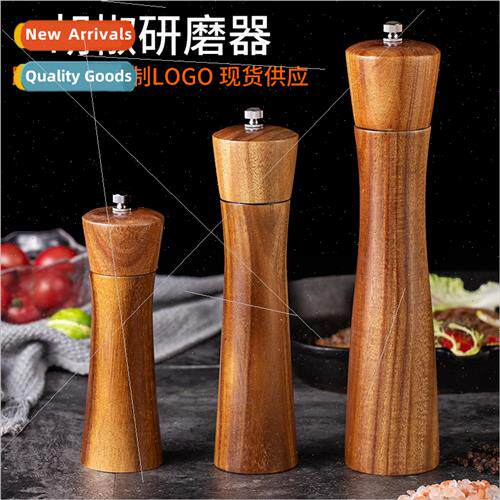 Solid Wood Pepper Grinder Manual Black Pepper ing Bottle Kch