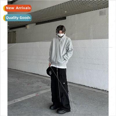 Autumn stand-up collar sweater jacket sea islcotton heavywei