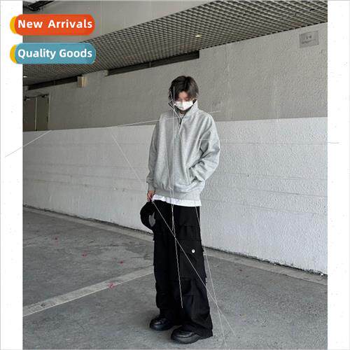 Autumn stand-up collar sweater jacket sea islcotton heavywei