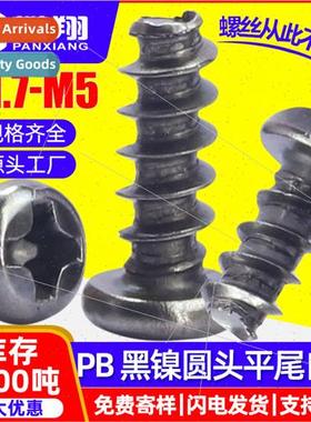 PB quenched hardened black nickel cross round head flat end