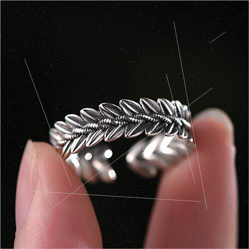 Wheat ears ring men women tide fashion retro old opening adj