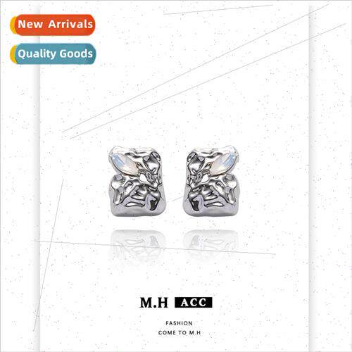 Korea texture geometric earrings female wild cold wind earri