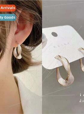 French niche feeling earrings Korea2023 new tide female summ