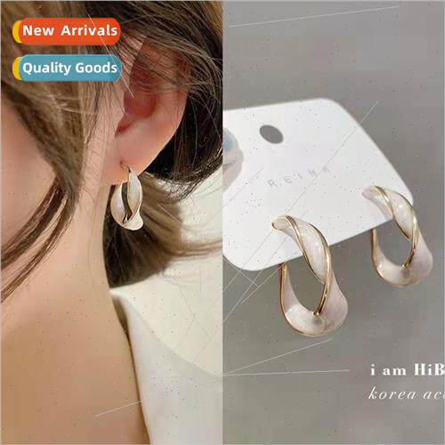 French niche feeling earrings Korea2023 new tide female summ