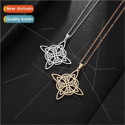 stainless steel necklaces适用men women Celtic knot pendant t