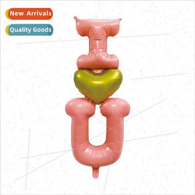 amese Pink I love you Balloon Proposal Wedding Room Decorati