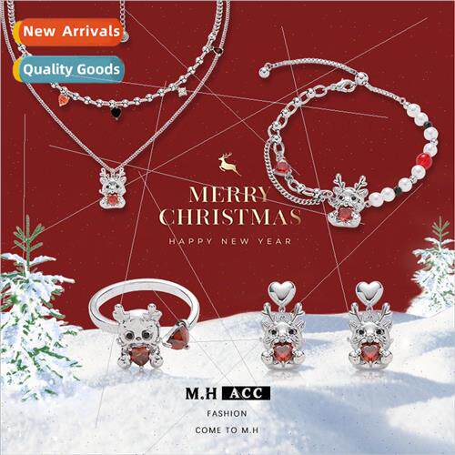 Europe Christmas beast earrings female earrings 925 silver p