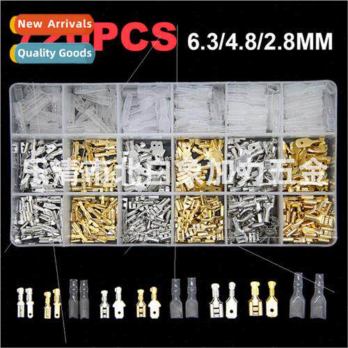 720pcs gold color male female butt bare terminal insert reed