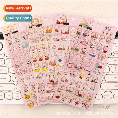 Piggy piggy cute expression cell phone waterproPVC flat stic
