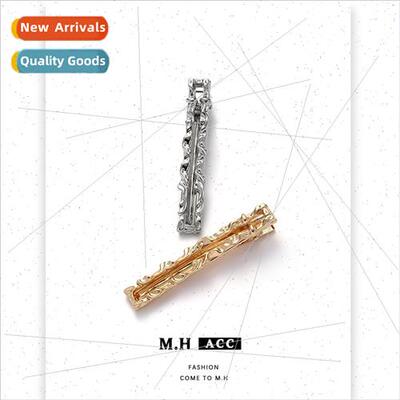 Metal ruffled hair clips female simple imperial sister one w