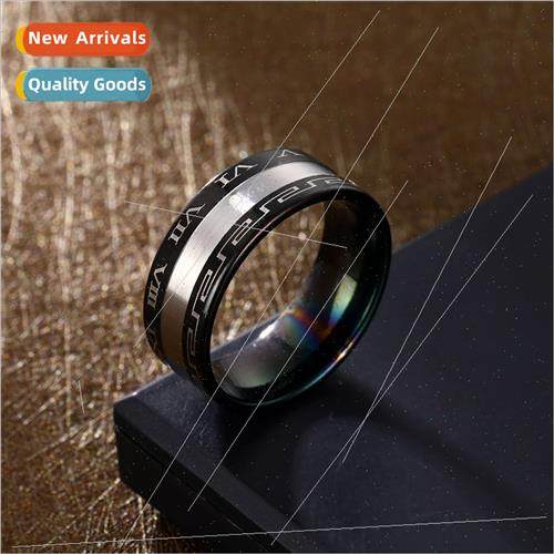 Korea Tanium Steel HJewelry Jewelry Retro Men Ring Geometric
