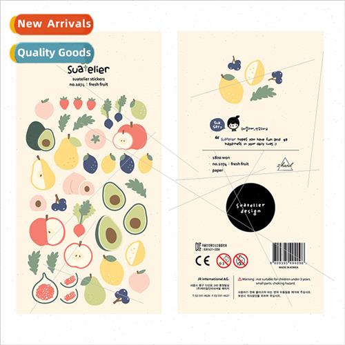 Korea fru 1074 avocado lemon material decorative stickers ha