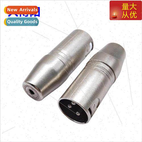 Audio 3.5mm female to 3-pole XLR male converter head dual vo
