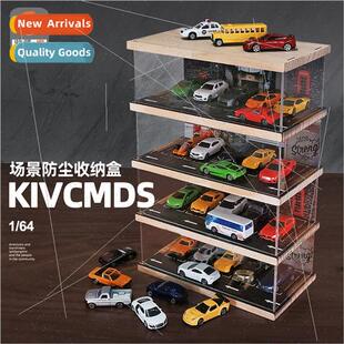 1/64 toy car simulation parking lot model garage scene multi