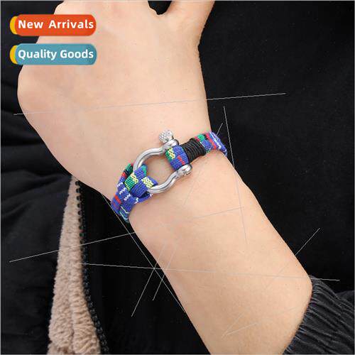 2023 Europe new polyester rope stainless steel horseshoe cla