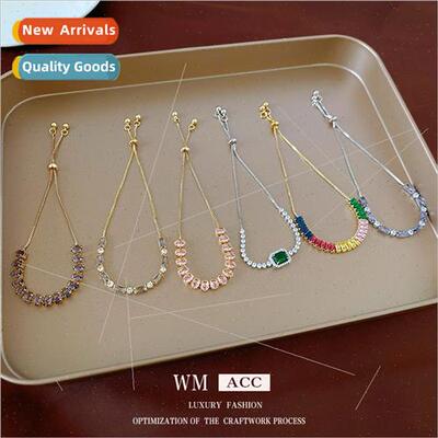 Zirconia bracelet niche delicate pull-out adjustable jewelry