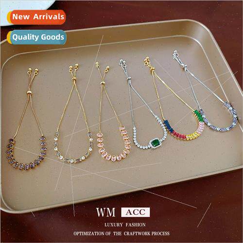 Zirconia bracelet niche delicate pull-out adjustable jewelry