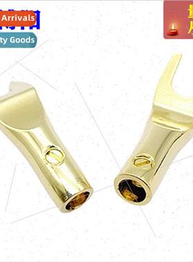 Copper gold-plated banana plug speaker cable Y-type plug U-t