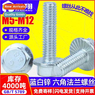 Iron plated blue whe zinc flange screws hexagon socket flang