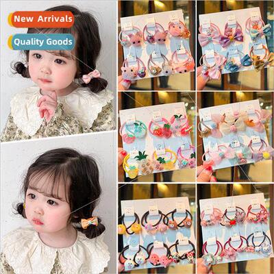 leather bhair tie hair girls baby cute headdress bow hair ro
