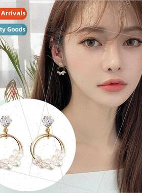 S925 silver needle Korea small imperial sister celebry earri