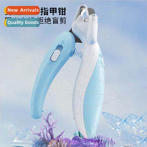 Led light anti-blood b nail grinder cat nail clippers pet su