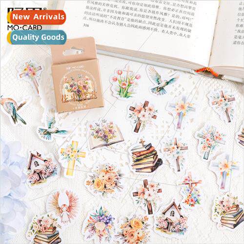 Boxed Stickers Bouquet Hymn Vintage Flower Handbook Decorati