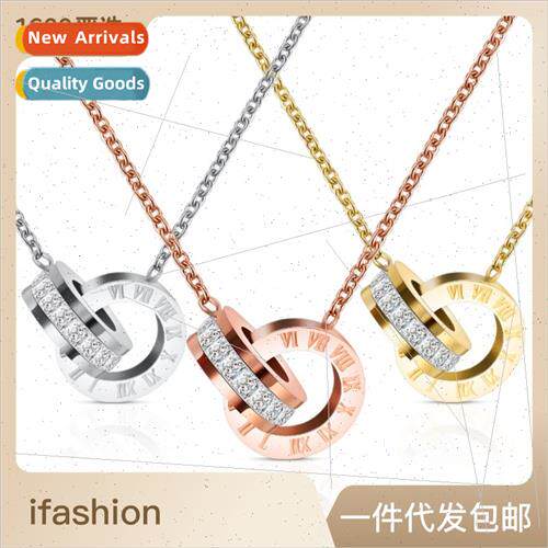 mple Roman numerals tanium steel necklace vacuum plating Sta